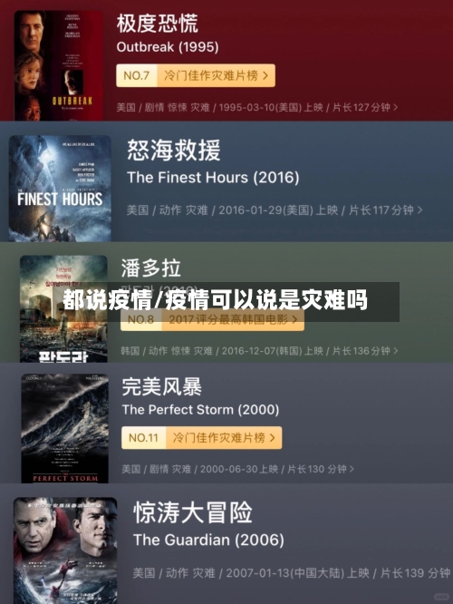 都说疫情/疫情可以说是灾难吗